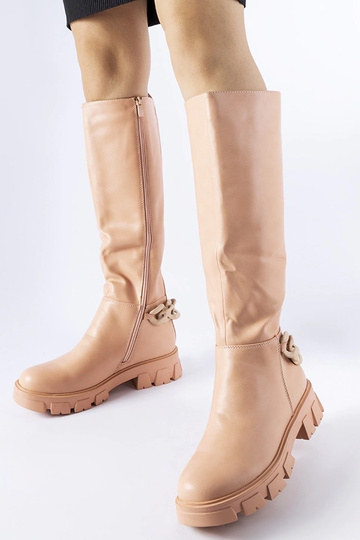Black patent leather insulated boots Campi