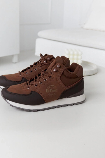 Brązowe sneakersy Lee...