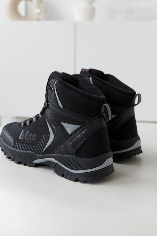 Czarne ocieplane męski trapery...