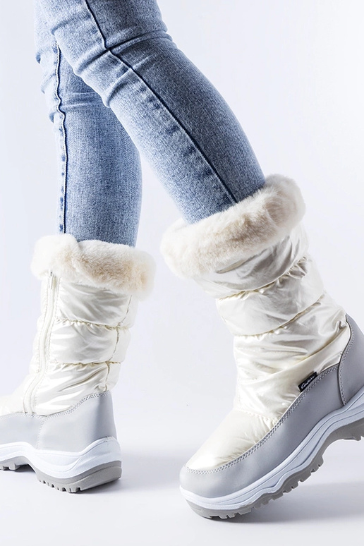 Perłowo-szare ocieplane śniegowce...