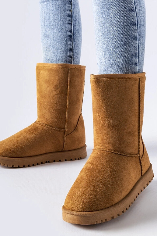 Brązowe ocieplane klasyczne śniegowce...