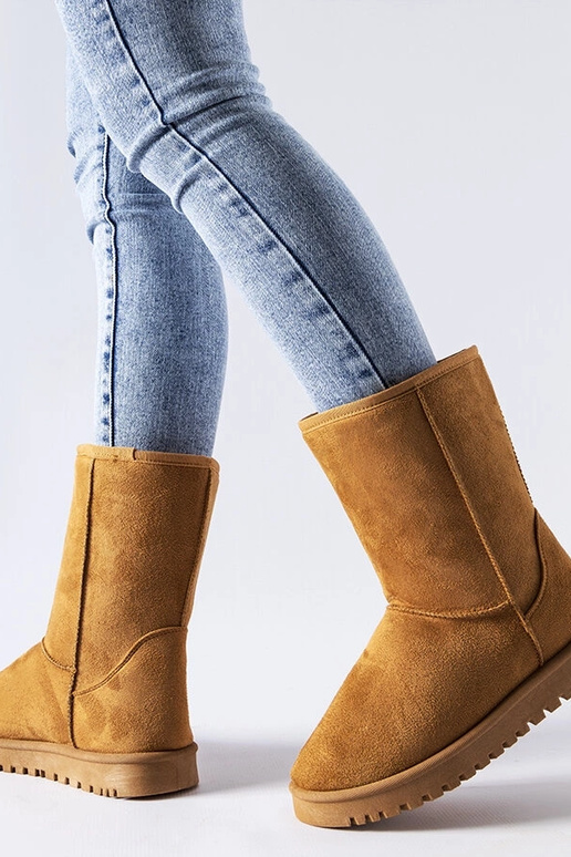 Brązowe ocieplane klasyczne śniegowce...