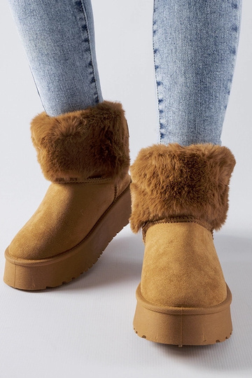 Brązowe śniegowce zdobione... 2