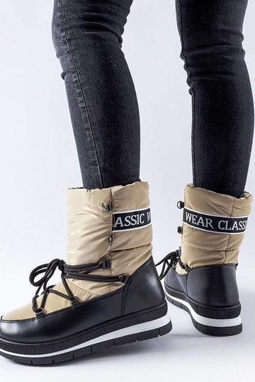 Ciemnobeżowe śniegowce na... 2