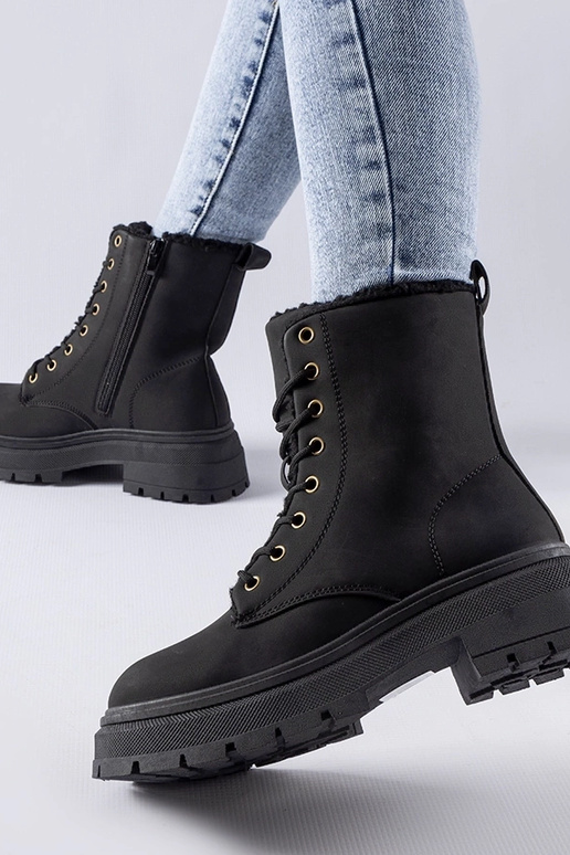 Czarne ocieplane traperki Tadasuni Czarne ocieplane traperki Tadasuni