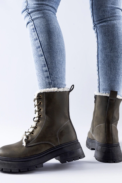 Zielone ocieplane traperki Tadasuni Zielone ocieplane traperki Tadasuni