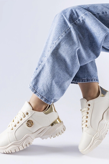 Beżowe sneakersy na masywnej podeszwie Arpaia 2