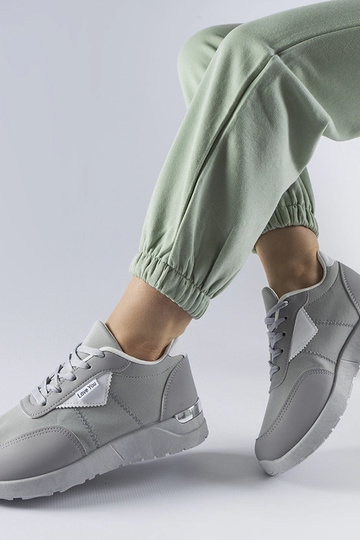 Szare materiałowe sneakersy... 2