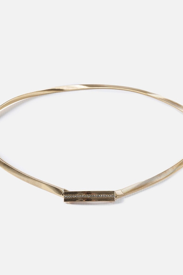 Silver elastic belt Deniger