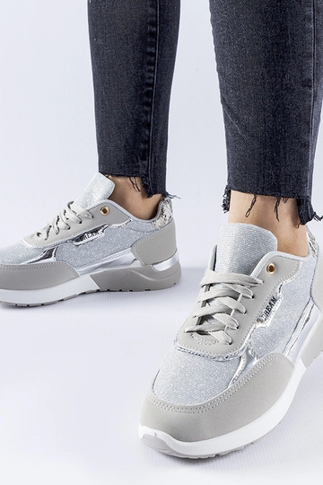 Szare brokatowe sneakersy...