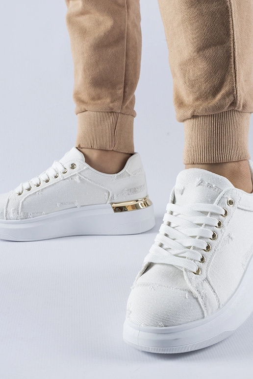 Białe sneakersy na platformie Ossona Białe sneakersy na platformie Ossona