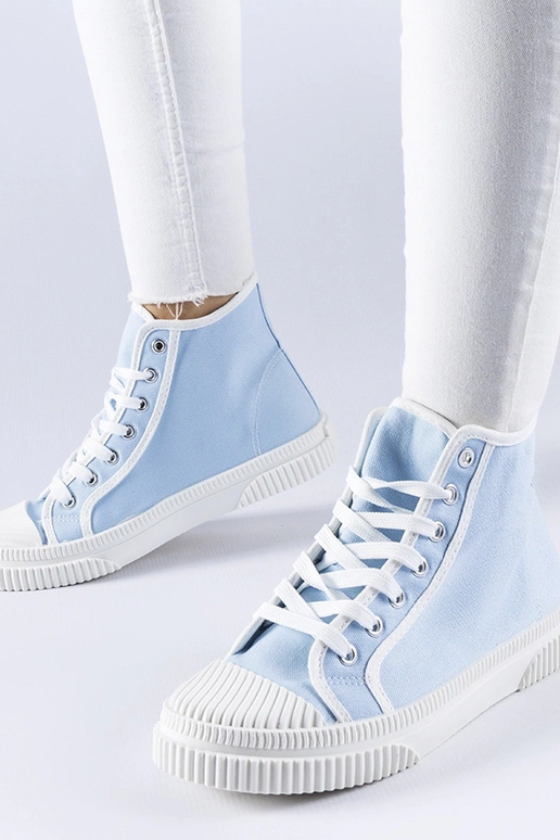 Niebieskie wysokie trampki Pozzuolo