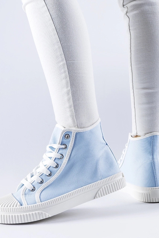 Niebieskie wysokie trampki Pozzuolo