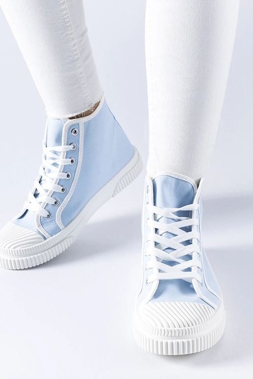 Niebieskie wysokie trampki Pozzuolo