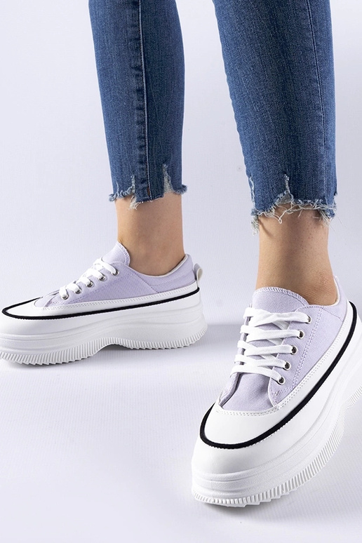 Fioletowe trampki na platformie Plesio