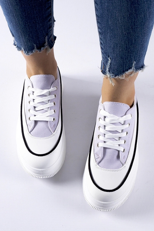 Fioletowe trampki na platformie Plesio