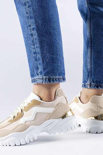 Beżowe sneakersy na... 2