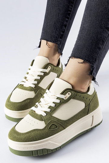 Zielono-białe sneakersy na... 2