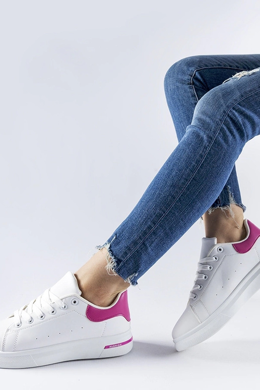 Biało-różowe sneakersy Leland