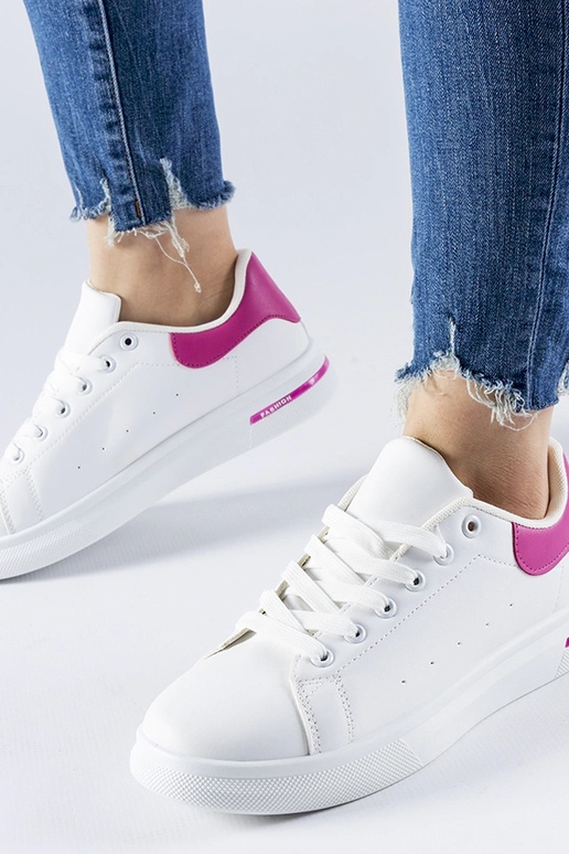 Biało-różowe sneakersy Leland
