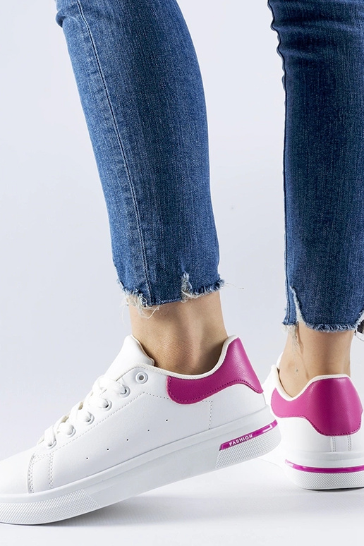 Biało-różowe sneakersy Leland