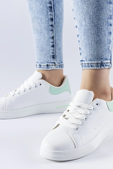 Biało-miętowe sneakersy Leland 2
