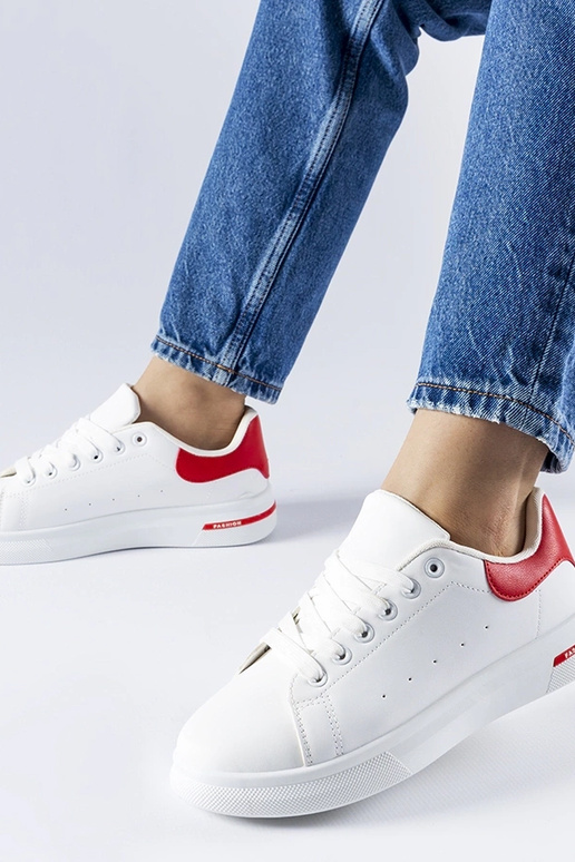 Biało-czerwone sneakersy Leland Biało-czerwone sneakersy Leland
