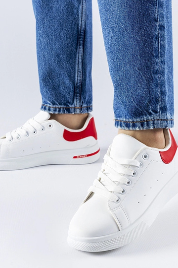 Biało-czerwone sneakersy Leland 2