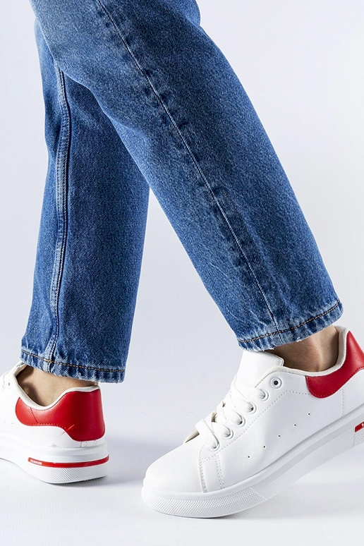 Biało-czerwone sneakersy Leland Biało-czerwone sneakersy Leland