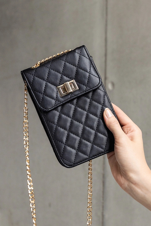 Czarna pikowana torebka na ramię Acres Czarna pikowana torebka na ramię Acres