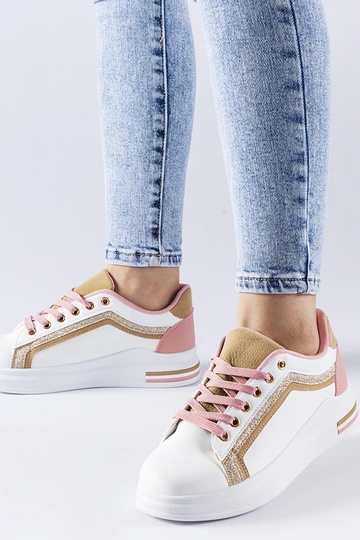 Biało-różowe sneakersy na... 2
