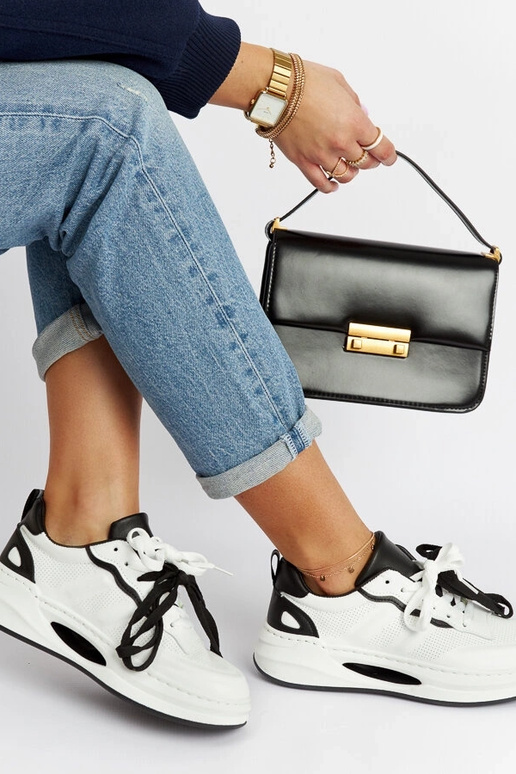 Biało-czarne sneakersy Galdino