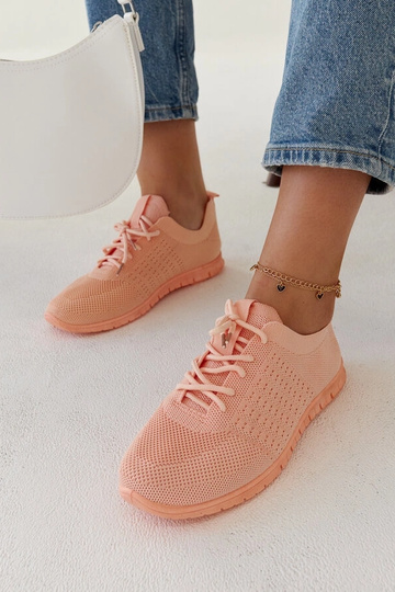 Różowe materiałowe sneakersy Mairago