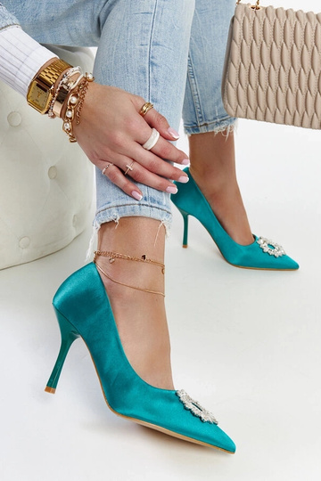 Beige high heel pumps Unos 2