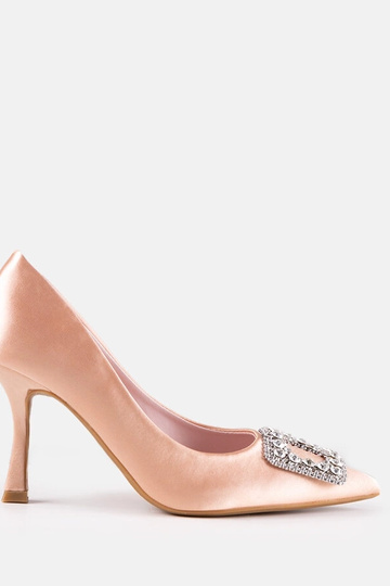 Beige high heel pumps Unos 2