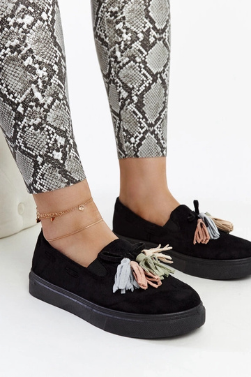 Beige loafers on high sole Anouk