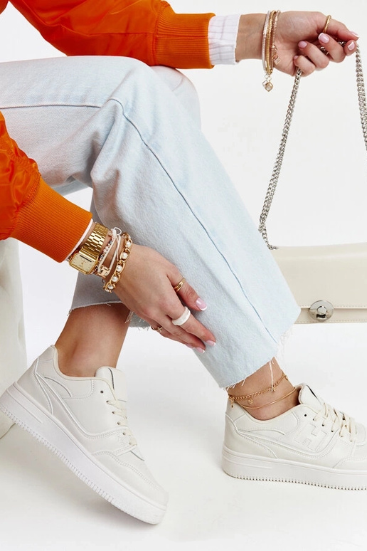 Beżowe sneakersy na platformie Mentha Beżowe sneakersy na platformie Mentha