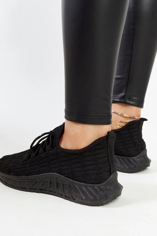 Czarne materiałowe sneakersy Milena