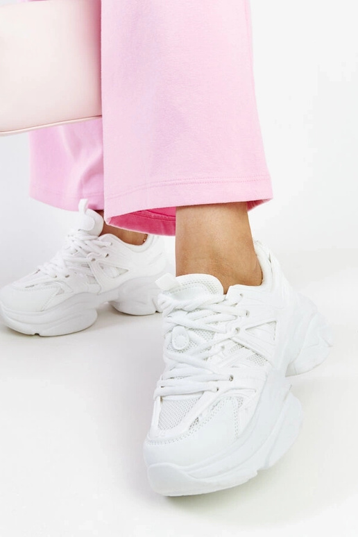 Białe sportowe sneakersy Feaven