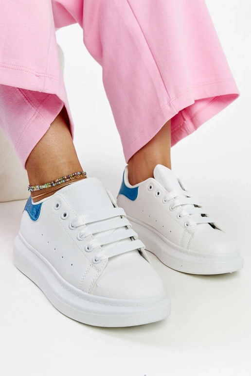 Białe sneakersy eko-skórzane Fatimah