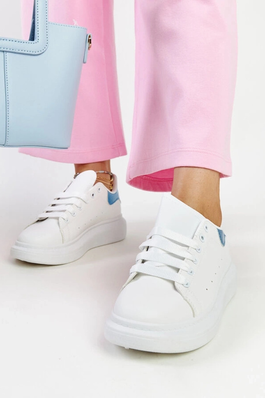 Białe sneakersy eko-skórzane Fatimah