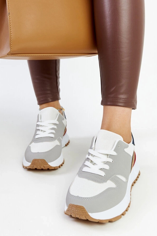 Wielokolorowe sneakersy na platformie...