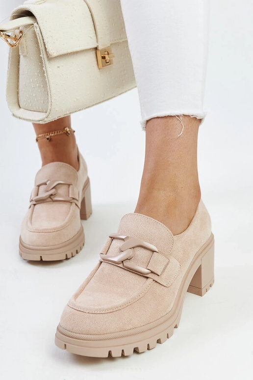 Beżowe półbuty ze skórzaną wkładką... Beżowe półbuty ze skórzaną wkładką...