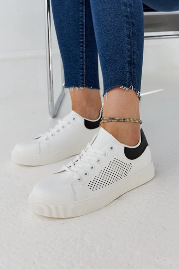 Białe ażurowe sneakersy Semhar