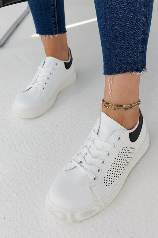 Białe ażurowe sneakersy Semhar