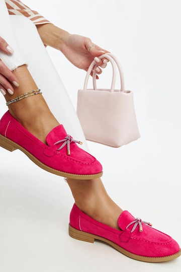 Ciemnoróżowe mokasyny z...