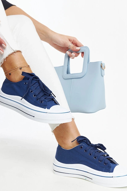 Granatowe trampki na platformie Anbarin