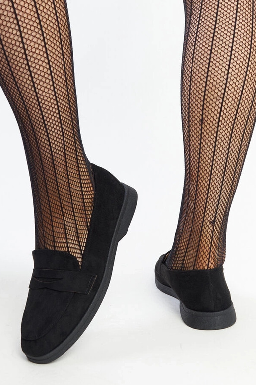 Czarne zamszowe mokasyny Nibras