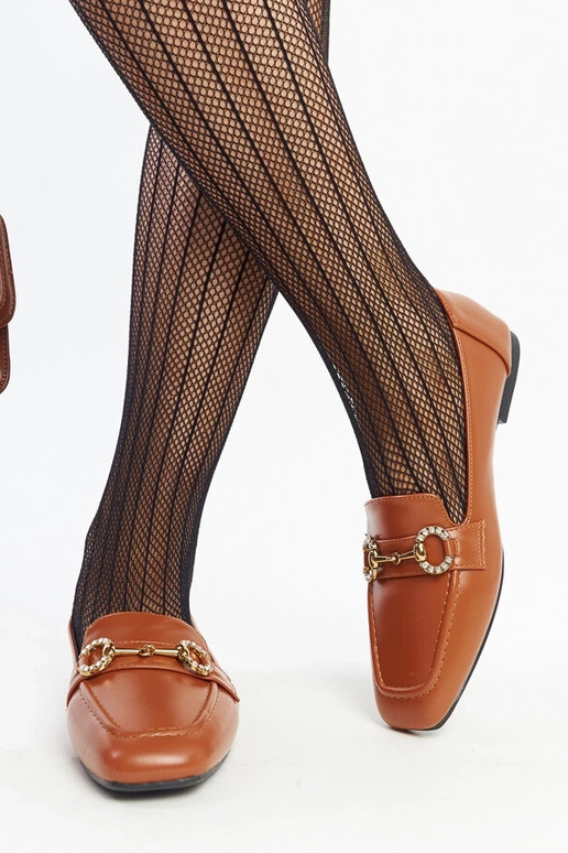 Brązowe mokasyny z klamerką Areebah