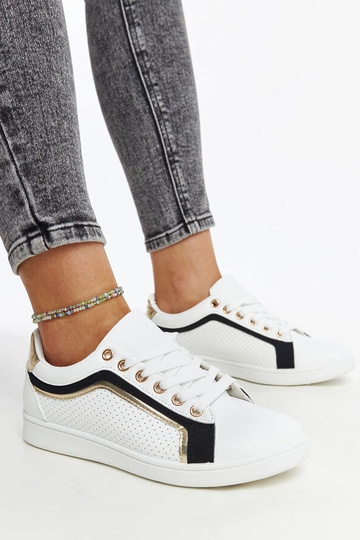 Biało-czarne sneakersy na platformie Amala 2